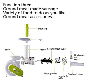 Juicer Machines Juicer Juicer, Whole Slow Juicer-Slow Masticating Juicer for Whole Fruit and Vegetables Cold Press Juicer Machine,Juicer Machines Vegetable and Fruit,Extended Screw Propeller
