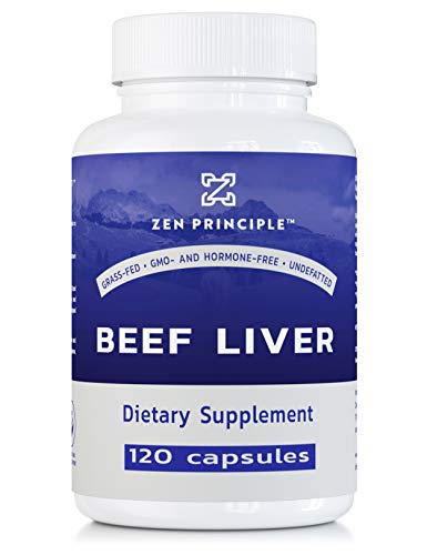 Ultra-Pure Desiccated Beef Liver, Grass-Fed, Pasture-Raised Cows. No Hormones or GMO. Natural Energy and Workout Boost from Iron, Amino Acids, Protein and Vitamins. 120 Capsules 750 Mg.