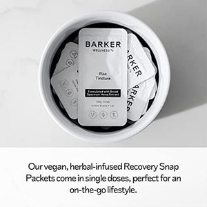 Barker Wellness Recovery Snap Packet｜Relieve Anxiety and Pain, Natural Relaxation, Wellness for Full Body & Mind｜All-Natural Vegan Cruelty-Free (5 Pack of 1mL Packets)