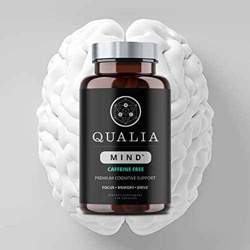 Qualia Mind Nootropic | Premium Brain Booster Supplement for Memory, Focus, Clarity and Concentration Support with Bacopa monnieri, Ginkgo biloba, DHA, Alpha GPC, B12 & More (154 Ct Caffeine-Free)