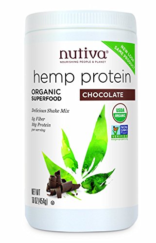 Nutiva Hemp Protein Powder, Chocolate, 16 Ounce (Pack of 4)