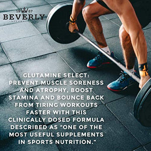 Beverly International Glutamine Select, 60 Servings. Clinically dosed glutamine and BCAA Formula for Lean Muscle and Recovery. Sugar-Free. Great for Keto, Fasting, Weight-Loss Diets.