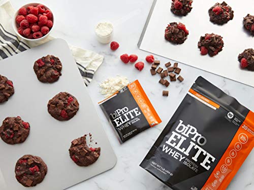 BiPro Elite to-Go 100% Whey Isolate Protein Powder for High-Intensity Fitness, Unflavored, 12 Single-Serve Packets - NSF Certified for Sport, Sugar Free, Suitable for Lactose Intolerance, Gluten Free