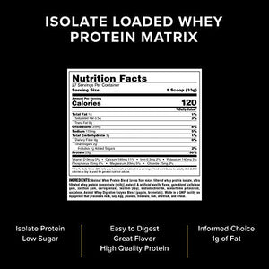 Animal, Whey Isolate Whey Protein Powder – Isolate Loaded for Post Workout and Recovery – Low Sugar with Highly Digestible Whey Isolate Protein Pounds, Vanilla, 32 Ounce