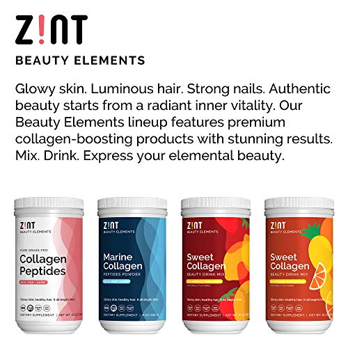 Zint Collagen Peptides Powder (32 oz): Paleo-Friendly, Keto-Certified, Grass-Fed Hydrolyzed Collagen Protein Supplement Types I & III - Unflavored, Non GMO