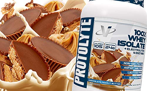 VMI Sports | ProtoLyte Whey Isolate Protein Powder | Low Calorie Whey Protein Powder for Weight Loss | Protein Powder for Muscle Gain | Digestive Enzymes (Chocolate Peanut Butter, 1.6 Pounds)
