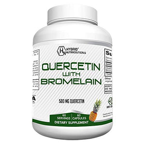 Quercetin with Bromelain, Immune Support, Antioxidant and Anti-Inflammatory (60 Servings)
