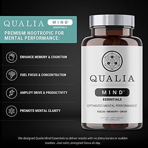 Qualia Mind Essentials Nootropics 25ct - 2 Pack | The Brain Supplement for Focus, Supporting Memory, Mental Clarity, Energy, Reasoning and Concentration with Ginkgo biloba, Bacopa monnieri