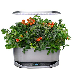 AeroGarden Bounty Elite - Indoor Garden with LED Grow Light, WiFi and Alexa Compatible, Stainless Steel