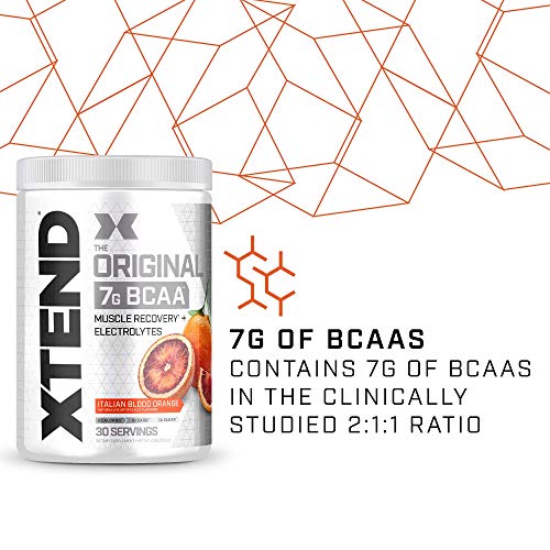 XTEND Original BCAA Powder Italian Blood Orange | Sugar Free Post Workout Muscle Recovery Drink with Amino Acids | 7g BCAAs for Men & Women | 30 Servings