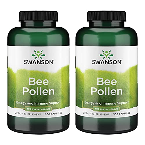 Swanson Bee Pollen 400 Milligrams 300 Capsules (2 Pack)