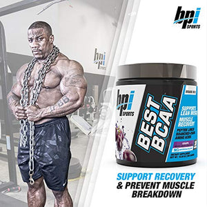 BPI Sports Best BCAA - The Building Blocks of Protein and Muscle - Post-Workout Recovery - Supports Metabolism - Omega 6 - Grape, 30 Servings, 300 g