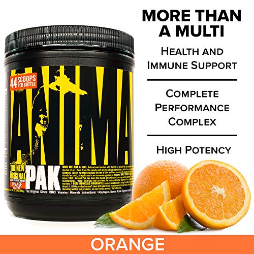 Animal Pak - The Complete All-in-one Training Pack - Multivitamin for Men, Amino Acids, Performance Complex, Zinc and More - For Elite Athletes and Bodybuilders - Orange - 44 Scoops