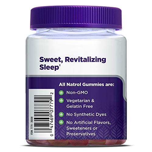 Natrol Sleep+ Calm, Melatonin and L-Theanine, with Botancial Blend, 100% Drug-Free Sleep Aid Gummies, Gummy, 60 Count