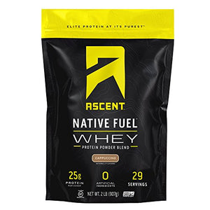 Ascent Native Fuel Whey Protein Powder - Cappuccino - 2 lbs