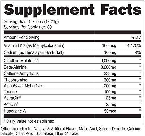 Bucked Up - Woke - HIGH STIM Pre Workout - Best Tasting - Focus Nootropic, Pump, Strength and Growth, 30 Servings (Rocket Pop)