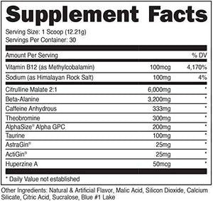 Bucked Up - Woke - HIGH STIM Pre Workout - Best Tasting - Focus Nootropic, Pump, Strength and Growth, 30 Servings (Rocket Pop)