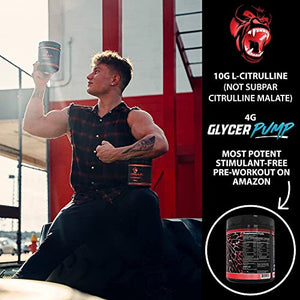 Gorilla Mode Nitric Stimulant Free Pre-Workout – Best Tasting and Most Effective Stimulant Free Pre-Workout / Massive Pumps · Vasodilation · Power / 698 Grams (Lemon Lime)