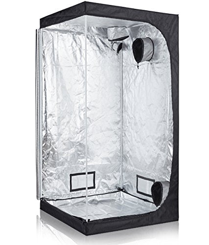 TopoLite 36"x36"x72" Indoor Grow Tent Dark Room 600D Reflective Mylar Hydroponic Growing Plant w/Plastic Corner (36"x36"x72)