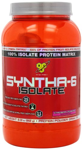 BSN SYNTHA-6 Isolate Protein Powder, Whey Protein Isolate, Milk Protein Isolate, Flavor: Strawberry Milkshake, 24 Servings (Packaging May Vary)