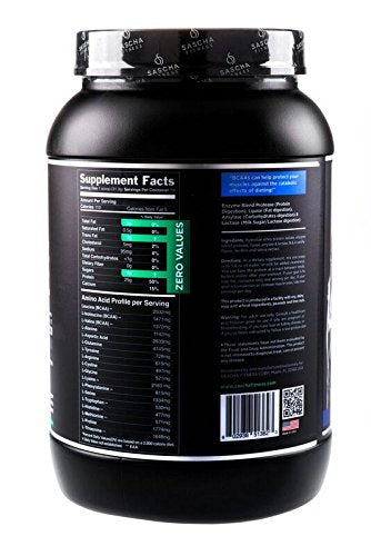 Sascha Fitness Hydrolyzed Whey Protein Isolate,100% Grass-Fed (2 Pounds, Vanilla)