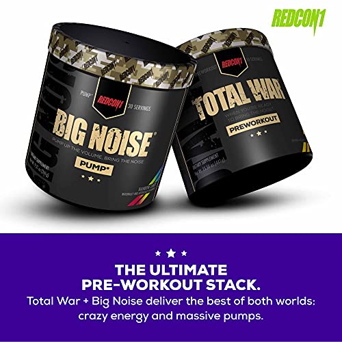 Redcon1 Big Noise Pump Formula (30 Servings) - Non-Stim, Increased Energy and Focus, Vasodilator, Intense Pumps (Sour Gummy Bear)