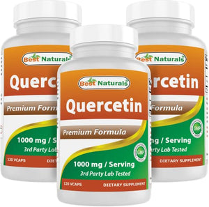 Best Naturals Quercetin 1000 mg/Serving 120 Veggie Capsules (120 Count (Pack of 3))