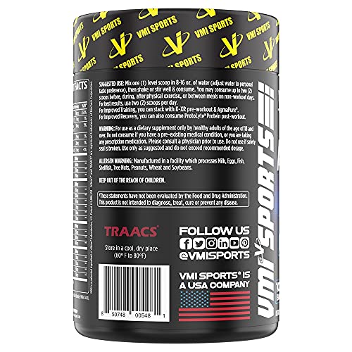 VMI Sports | Aminogex Ultra | BCAA Powder | Amino Acids + Betaine and Glutamine | Amino Acid Post Workout Recovery Drink | Intra Workout Drink with TRAACS Electrolytes | (Tropical Mango, 30 Servings)