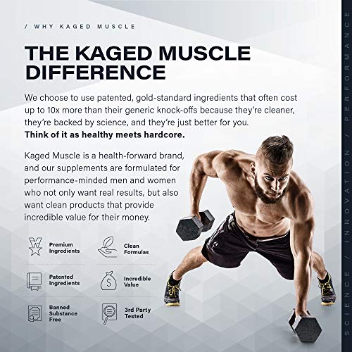 Pre Workout Powder; KAGED MUSCLE Preworkout for Men & Pre Workout Women, Delivers Intense Workout Energy, Focus & Pumps; One of The Highest Rated Pre-Workout Supplements, Grape, Natural Flavors