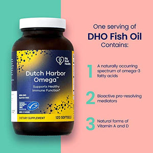 Big Bold Health Dutch Harbor Omega | Omega 3 Fish Oil Supplement | 120 Softgels, 60-Day Supply Lemon Flavor | Wild Alaskan Cod Liver Fish Oil | Includes Omega-3 Fatty Acids with DPA, DHA, & EPA