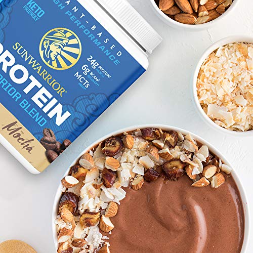 Sunwarrior Warrior Blend - Organic Vegan Plant Protein Powder with BCAAs and Pea Protein - Dairy Free, Gluten Free, Soy Free, Non- GMO, Plant Based Protein Powder, Sugar Free and Keto Friendly