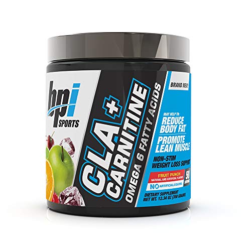 BPI Sports CLA + Carnitine – Conjugated Linoleic Acid – Weight Loss Formula – Metabolism, Performance, Lean Muscle – Caffeine Free – For Men & Women – Fruit Punch – 50 servings – 12.34 oz