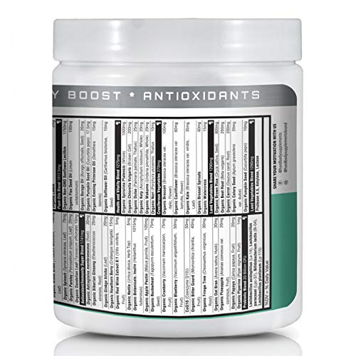 Generation Greens Powder | Organic Superfood Powder with Spirulina, Chlorella, Wheat Grass | 60 Powerful Super Foods, Probiotics, Enzymes | GMO Free (15 Servings, Original)