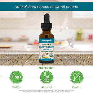 BareOrganics Sweet Dreams Liquid Drops, Herbal Sleep Aid, 1 Ounce