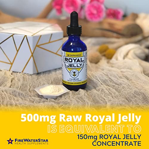 Royal Jelly - 500mg - 2oz - Natural - Non-GMO - Bee Powered Superfood - Natural Vitamins, Minerals, Antioxidants - Anti Aging - Skin Health - Immune System Support