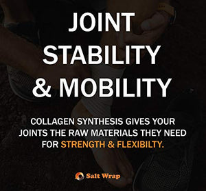 SaltWrap Collagen Supplement for Joints with FORTIGEL, TENDOFORTE – NSF Certified Collagen Synthesis Powder for Joint Recovery, Tendons, Ligaments, Cartilage, Pre and Post-Exercise Collagen Peptides