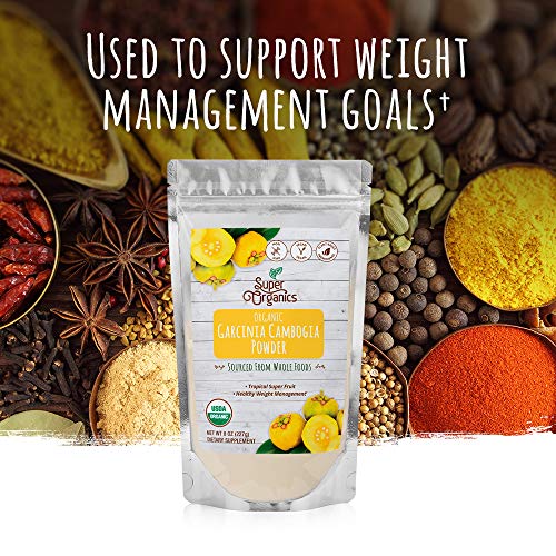 Super Organics Garcinia Cambogia Extract Powder – Organic, Vegan, Gluten-Free & Non-GMO, 8 Oz