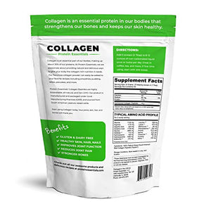 Protein Essentials Collagen Peptides Powder, Grass-Fed, Paleo & Keto Friendly, NonGMO & Gluten Free Unflavored 32oz
