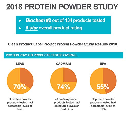 Biochem 100% Whey Isolate Protein - 12.5 oz - Sugar Free Chocolate - Keto-Friendly - 20g Vegetarian Protein - Amino Acids - Iron - Magnesium - Cocoa - Invigorating Taste