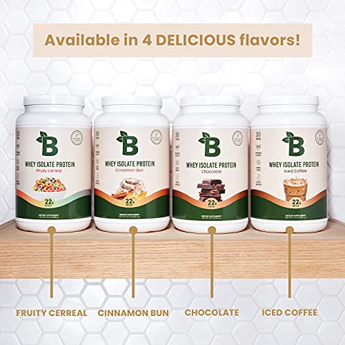 Bloom Nutrition Iced Coffee Whey Protein Isolate Powder | Fast Digesting, Low Carb, Keto Friendly, Non-GMO | 100 Percent Pure Iso with Zero Sugar Added | Post Workout Recovery Shake Blend