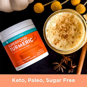 Best Turmeric Golden Milk Organic Turmeric Powder, Anti-Inflammatory Cinnamon Ginger & Black Pepper Maximum Absorption, Joint Pain, Gut Health, Sugar-Free, Vegan, Keto (30 Servings)