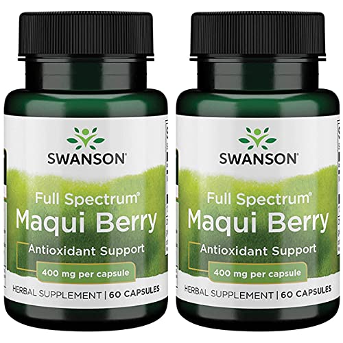 Swanson Full Spectrum Maqui Berry 400 mg 60 Caps 2 Pack