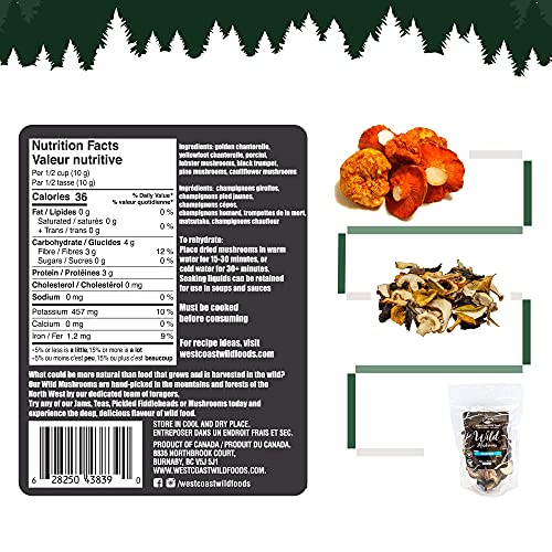 West Coast Wild Foods | Dried Wild Mushrooms (Mix, 1lb)