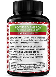 Authentic Korean Red Panax Ginseng 1200mg + Ginkgo Biloba - 120 Vegan Capsules - High Ginsenosides Extra Strength Root Extract Powder Supplement for Energy, Performance & Focus Pills for Men & Women