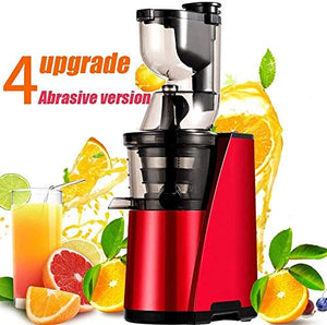 ZOUSHUAIDEDIAN Juicer, Slow Masticating Juicer Machine, Cold Press Juicer Extractor Easy to Clean, Quiet Motor, Reverse Function Anti-Clogging, with Brush (Multifunctional Juicer) (Color : Gold)