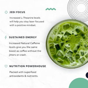 ACTA Matcha Energy Tea 40g, High Caffeine (170mg) Blend for Increased Focus & Clarity, Perfect Coffee Alternative Made with Ceremonial Grade Matcha Green Tea Powder from Japan