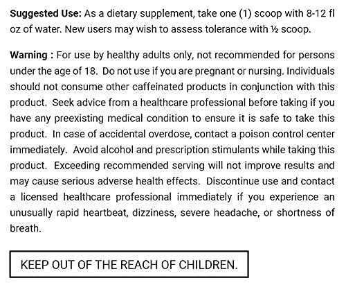 Caffeine and Kilos, Clearly Caffeine, 150mg Caffeine, Naturally Flavored for Smooth, Clean Energy, 0 Calorie Energy Drink Mix (30 Servings, Vanilla)
