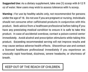 Caffeine and Kilos, Clearly Caffeine, 150mg Caffeine, Naturally Flavored for Smooth, Clean Energy, 0 Calorie Energy Drink Mix (30 Servings, Vanilla)