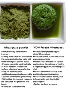 WOW Frozen Wheatgrass - ONLY $1.67 per Oz (84 Fl Oz)- Organic Certified- unpasteurized- Alkaline - No Powder- No Sugar or Stevia added, FREE shipping! Grown and Packaged in USA