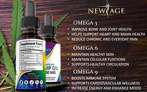 5000mg Hemp Oil Extract for Pain, Anxiety & Stress Relief - 5000mg of Pure Hemp Extract - Grown & Made in USA - 100% Natural Hemp Drops - Helps with Sleep, Skin & Hair.